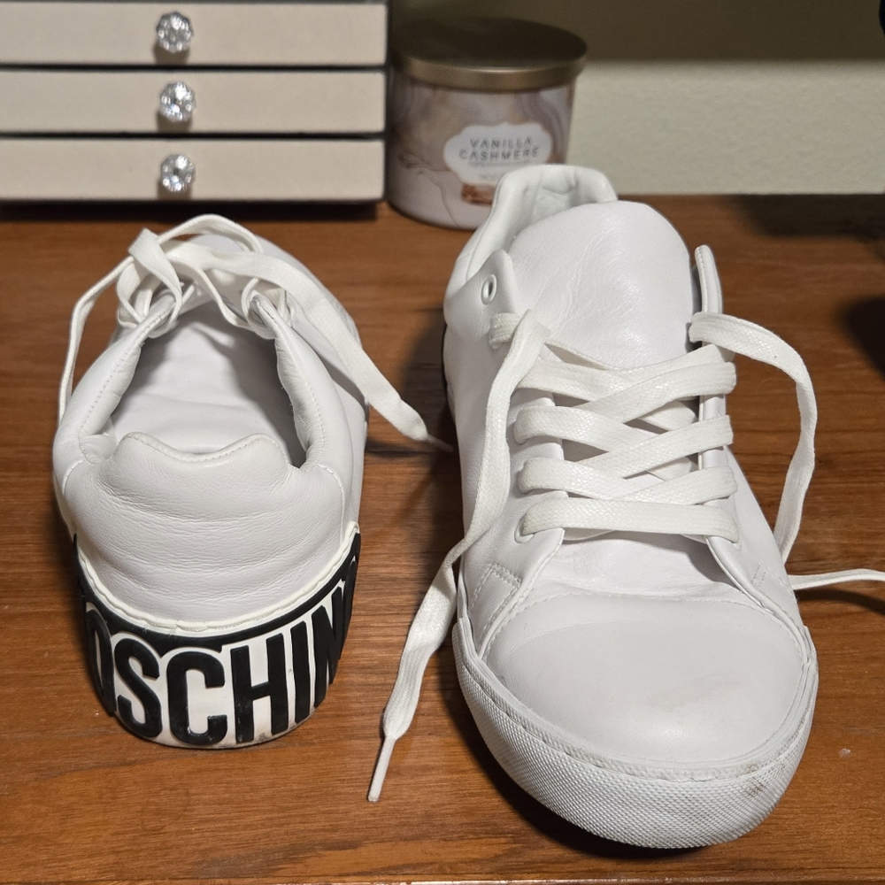 Moschino Kids White Sneakers